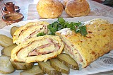 Картофено руло с моцарела и шунка