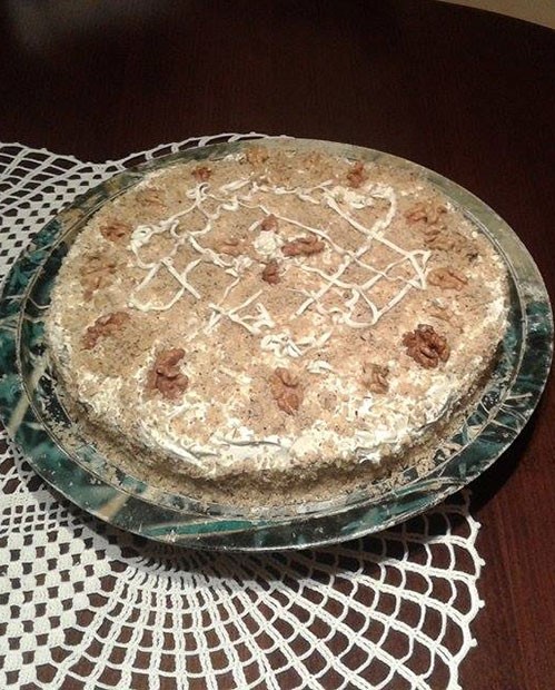 Орехова торта с коняк