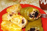 Постни сарми и чушки със сини сливи