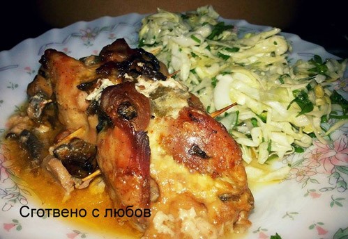 Пълнени пилешки пържоли